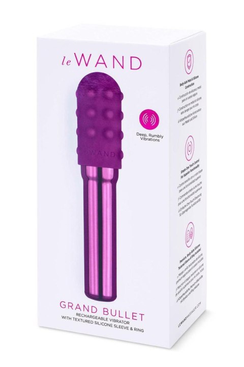 Wibrator mini Le Wand Grand Bullet wiśniowy USB