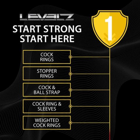 Zestaw 3 pierścieni erekcyjnych silikonowych Levelz L XL XXL czarny