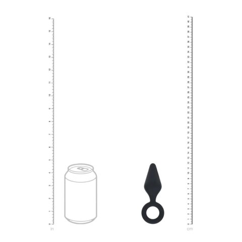 Korek analny silikonowy z pętlą Levelz S czarny 10cm
