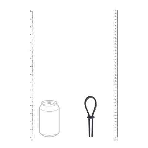 Pierścień erekcyjny Levelz regulowany silikonowy lasso czarny 14 cm