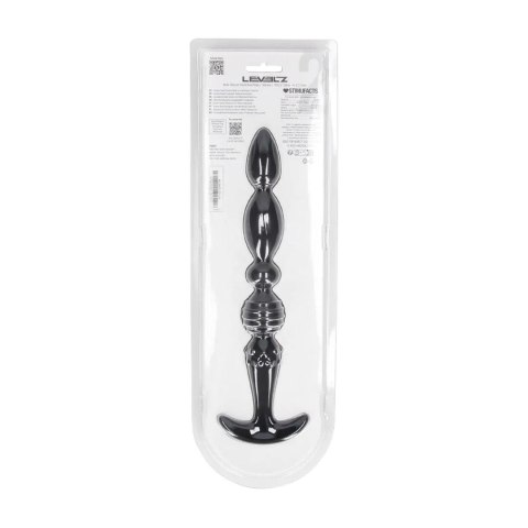 Sonda analna wieloteksturowa Levelz silikonowa czarna 26cm