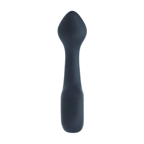 Wibrujący silikonowy masażer prostaty Levelz z pętlą czarny 14,5 cm