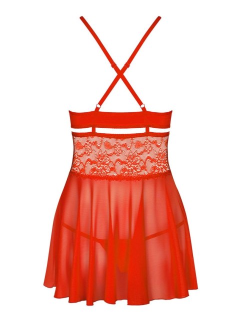 Babydoll Obsessive czerwony z stringami S/M