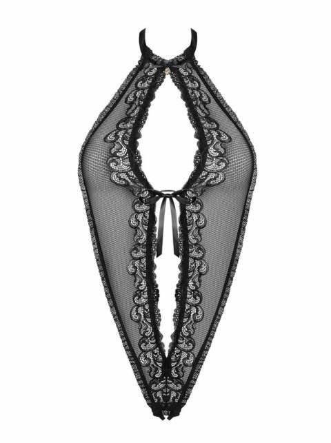 Erotyczne body Obsessive z otwartym przodem i krokiem S/M