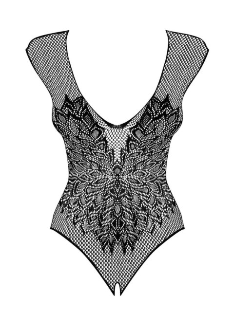 Erotyczne body siateczkowe czarne ze skrzydłami Obsessive S/M/L