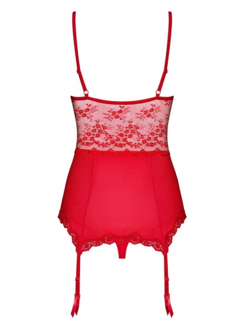 Gorset i stringi Lovica Obsessive czerwony S/M