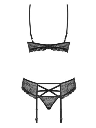 Komplet bielizny erotycznej Obsessive z różyczkami L/XL