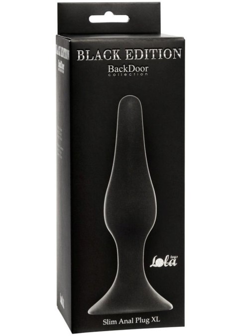Korek analny Slim XL Lola Toys silikonowy czarny 155 cm