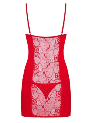Koronkowa koszulka Heartina z stringami Obsessive czerwona S/M