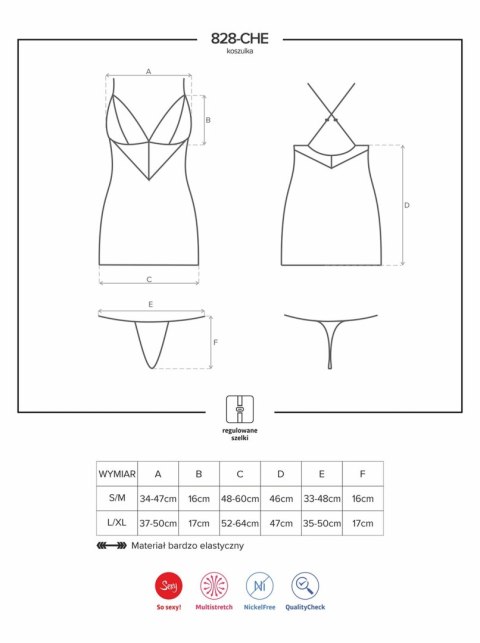 Koronkowa koszulka i stringi Obsessive S/M