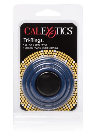 Pierścienie erekcyjne Tri Rings Calexotics silikonowe niebieskie