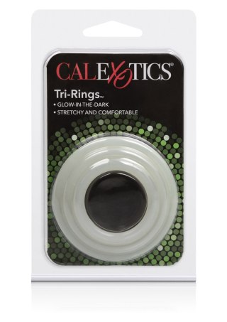 Pierścienie erekcyjne silikonowe Tri-Rings Calexotics białe