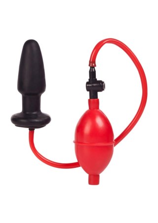Plug analny pompowany Calexotics lateksowy czarny 9,5 cm