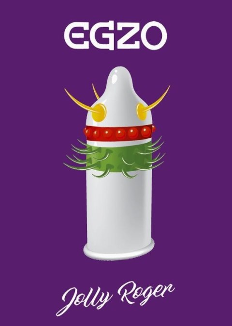 Prezerwatywy z wypustkami Egzo Jolly Roger