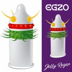 Prezerwatywy z wypustkami Egzo Jolly Roger