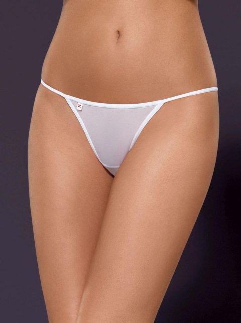 Stringi otwarte Obsessive Luiza transparentne białe L/XL