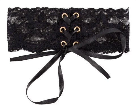 Choker koronkowy z satynową tasiemką Cottelli