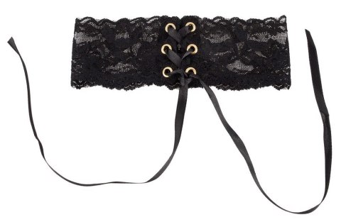Choker koronkowy z satynową tasiemką Cottelli