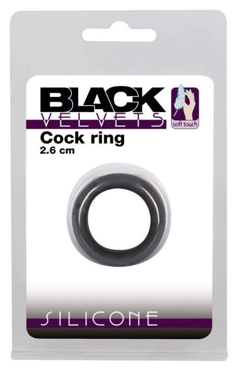 Pierścień erekcyjny Black Velvets czarny silikonowy 2.6 cm
