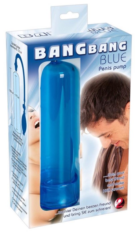 Pompka próżniowa Bang Bang niebieska 20 cm
