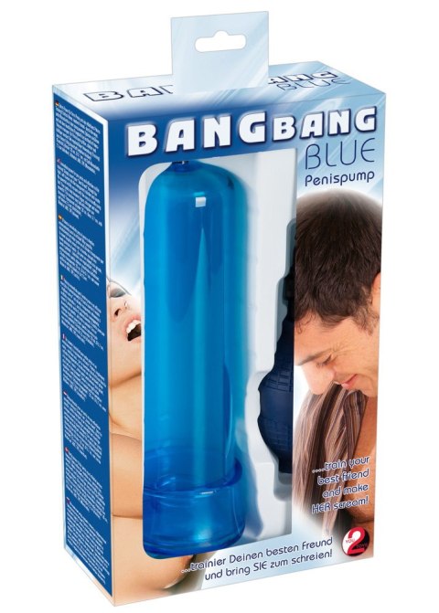 Pompka próżniowa Bang Bang niebieska 20 cm
