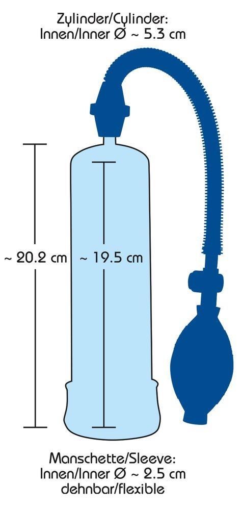 Pompka próżniowa Bang Bang niebieska 20 cm