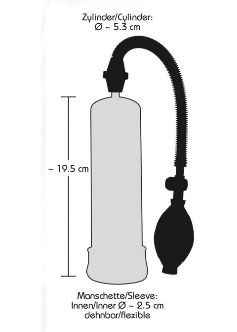 Pompka próżniowa Bang Bang transparentna 20 cm