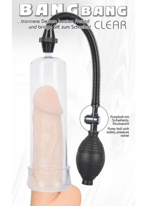 Pompka próżniowa Bang Bang transparentna 20 cm