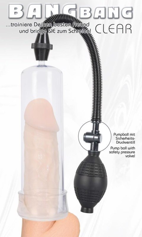 Pompka próżniowa Bang Bang transparentna 20 cm