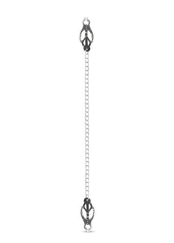 Japońskie zaciski na sutki EasyToys z łańcuchem srebrne 49 cm