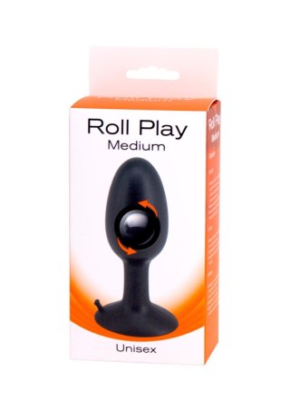 Korek analny silikonowy Roll Play Medium czarny 10 cm