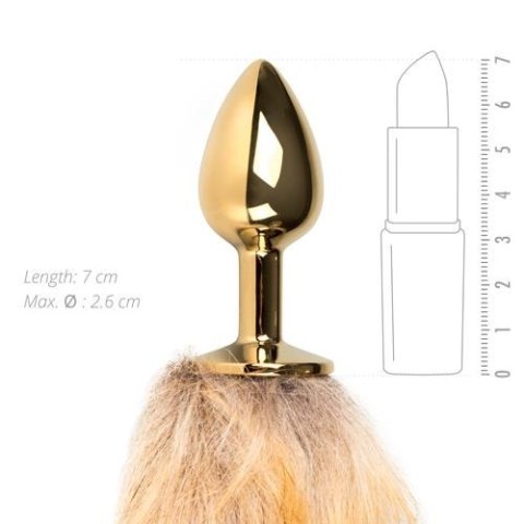 Korek analny z lisim ogonem EasyToys złoty 42 cm