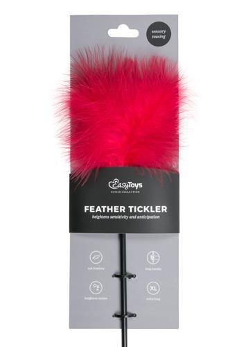 Pejcz z piórkami czerwony EasyToys 44 cm
