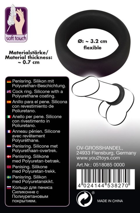 Pierścień erekcyjny silikonowy Black Velvets 3.2 cm