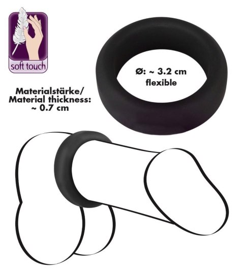 Pierścień erekcyjny silikonowy Black Velvets 3.2 cm