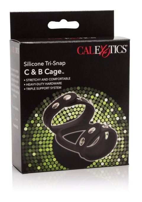 Pierścień erekcyjny silikonowy regulowany Calexotics czarny 22 cm
