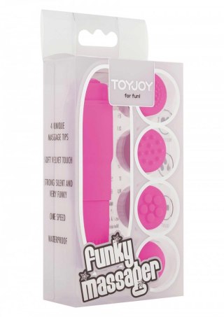 Wibrator mini ToyJoy Funky Massager fioletowy 9,5 cm AA