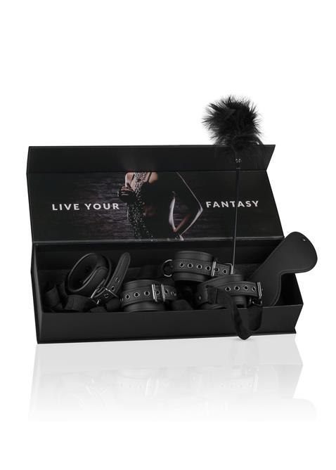 Zestaw kajdanek Beginners Bondage Fantasy EasyToys czarny