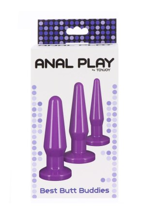 Zestaw korków analnych ToyJoy Best Butt Buddies fioletowy