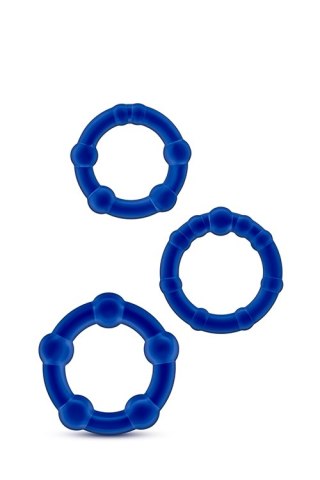 Zestaw pierścieni koralikowych Stay Hard Blush niebieski