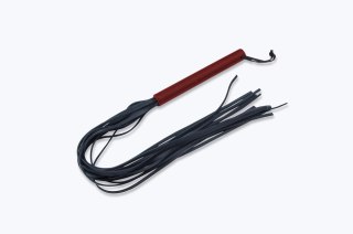 Duży pejcz skórzany Whips Collection czerwony 80 cm