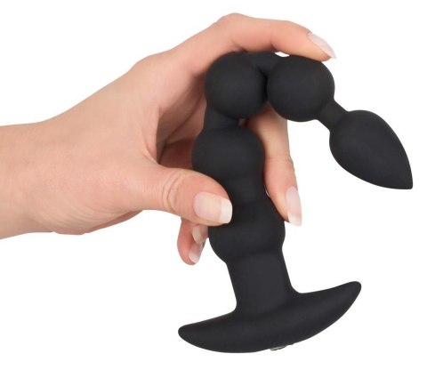 Łańcuch kulkowy analny wibrujący Black Velvets silikon USB 21 cm