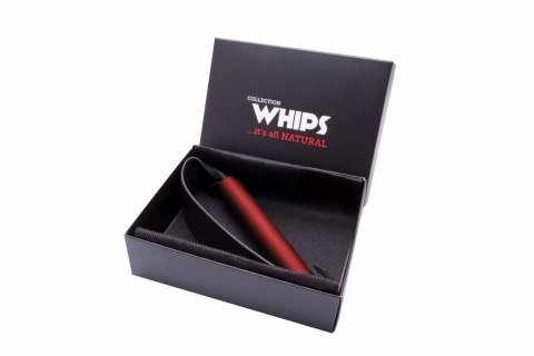 Pejcz skórzany Whips Collection czerwony 44 cm