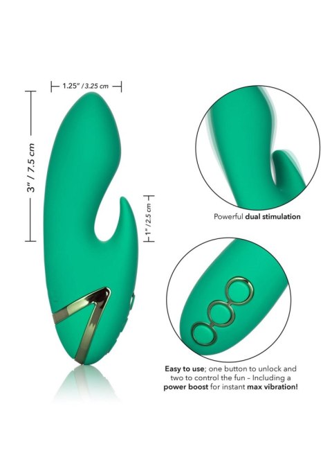Wibrator silikonowy Calexotics Sierra Sensation zielony 10 funkcji